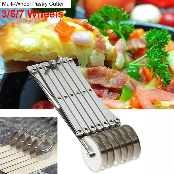 5 Wheel Expandable Stainless Steel Pastry/Dough Cutter