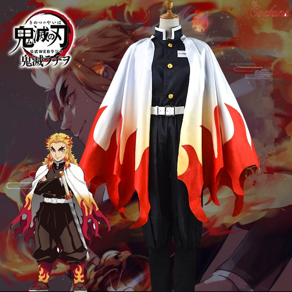 Anime Demon Slayer Kimetsu No Yaiba Cosplay Costumes Rengoku Shinjurou ...