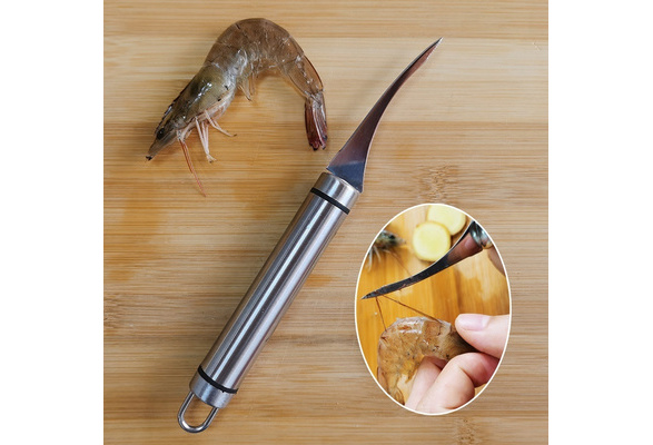 Japan Stainless Steel Shrimp Line Knife Lobster Fish Cleaning