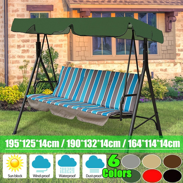 Canopy Swings Garden Courtyard Outdoor Swing Chair Hammock Summer Waterproof Roof Replacement Awning Cover Only No Wish - Patio Swing Canopy Replacement Blue