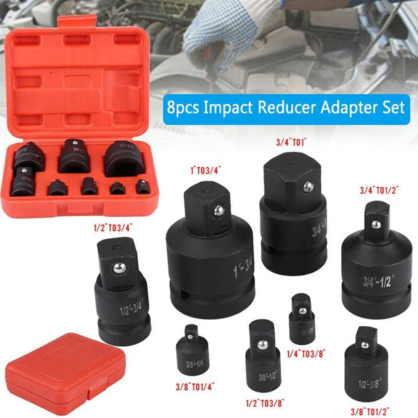 8pcs Impact Socket Adaptor Set Converter Reducer Converter Adaptor Wish 8pcs Impact Socket Adaptor Set Converter Reducer Converter Adaptor Wish