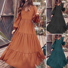 sleeve dress, Spring/Autumn, Sleeve, ladies dress