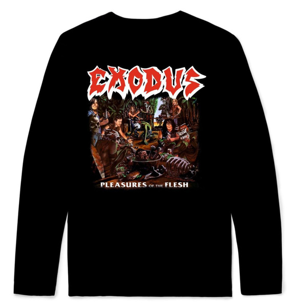 EXODUS Tシャツ Pleasures of the Flesh 黒M / metallica testament anthrax slayer kreator Exodus Pleasures Of The Flesh Tshirts Black Unisex All size ND208