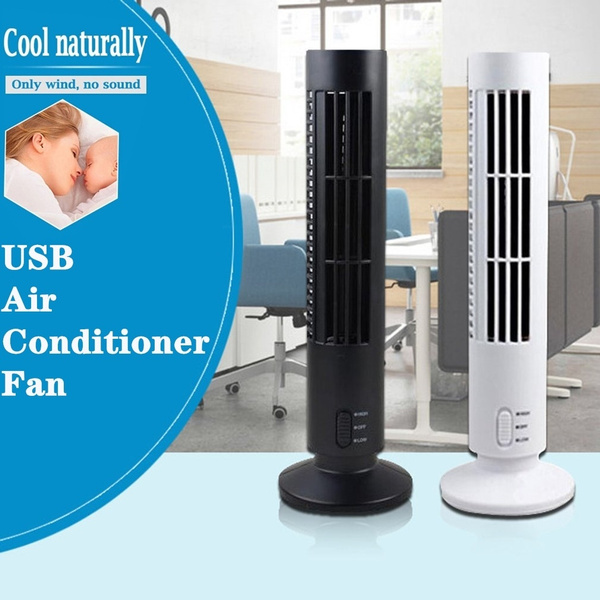 New Mini Portable USB Cooling Air Conditioner Purifier Tower Bladeless Desk Fan 