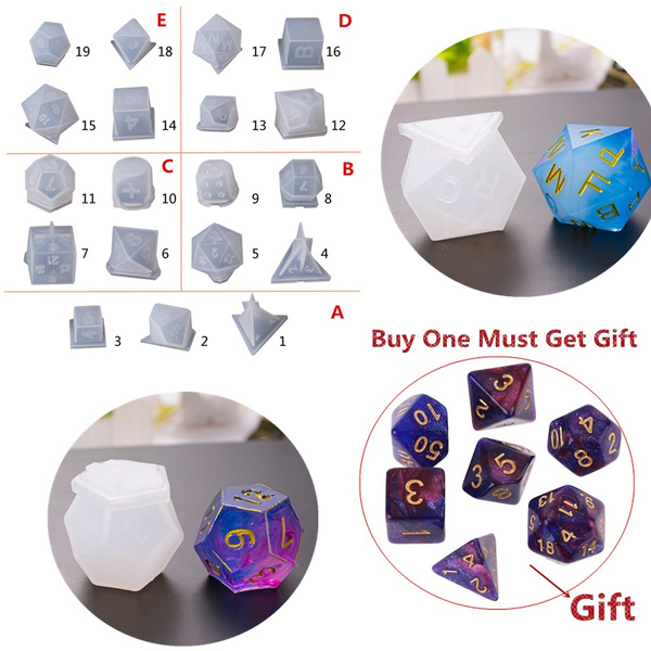 7 Shapes Dice Fillet Square Triangle Dice Mold Dice Digital Game