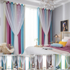 Home Supplies, Hollow-out, Gifts, doublelayercurtain