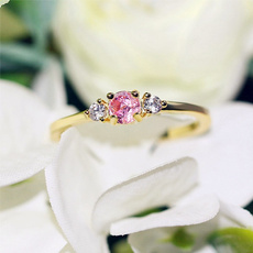 pink, DIAMOND, femalering, Women Ring