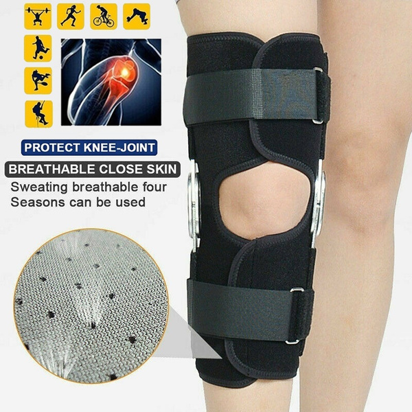 Aluminum alloy Knee Support Braces Arthritis Stabilizer Support Joint  Fixation Protection Strap Wrap Knee Pad with Hinge