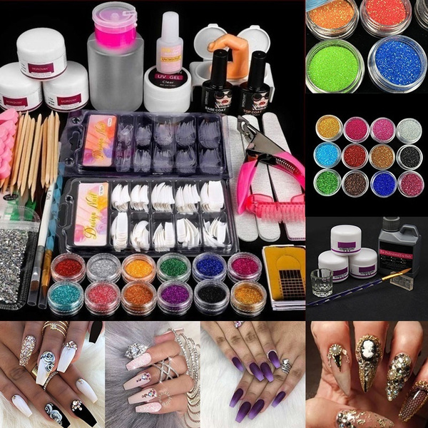 Nail Art Kit Manicure Set Acrylic Nail Kit Manicure Set Acrylic Nail Kit Nail Art Acrylic Tips Nail Kit Wish