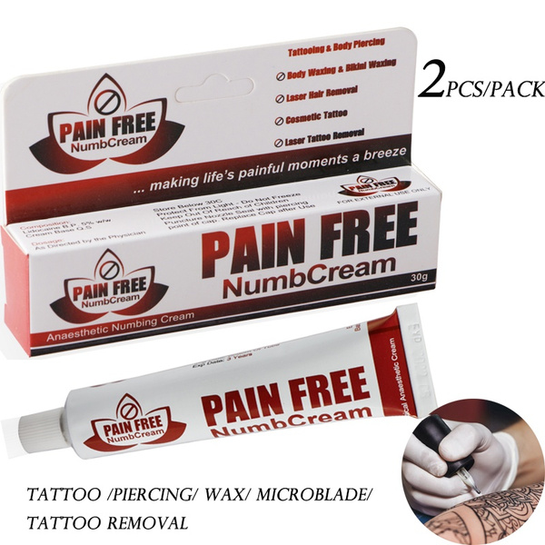 1PCS2PCS Pain Free TattooCosmetic Numbing Cream 30gram Numbs Skin  Topical Anesthetic  Wish
