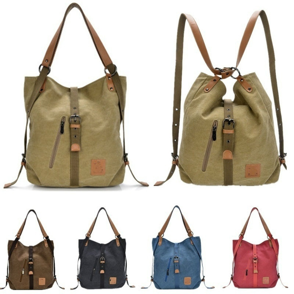 canvas backpack shoulder bolsa