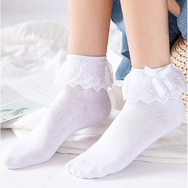 Women Lace Socks Ruffle Sock, Short Socks Woman Ruffle