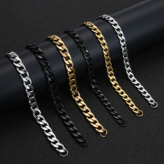 black bracelet, Steel, Titanium Steel Bracelet, gold bracelet