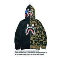 Wish Reseñas de clientes: bape Shark camuflaje algodón con capucha hombres  y mujeres par chaqueta suéter