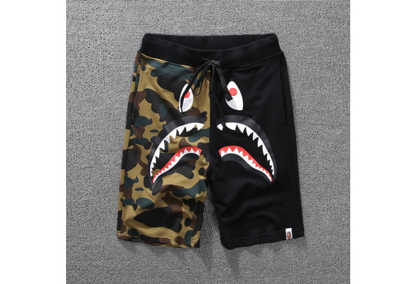 bape shorts on