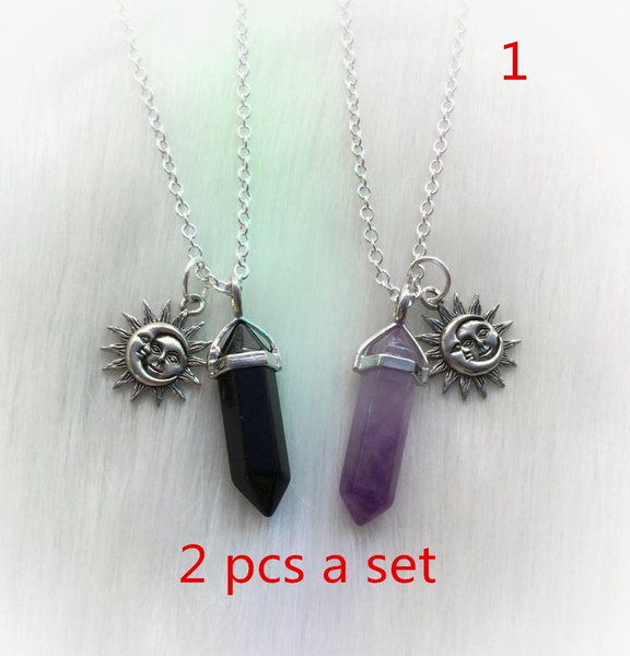 Sun and moon bff on sale necklaces