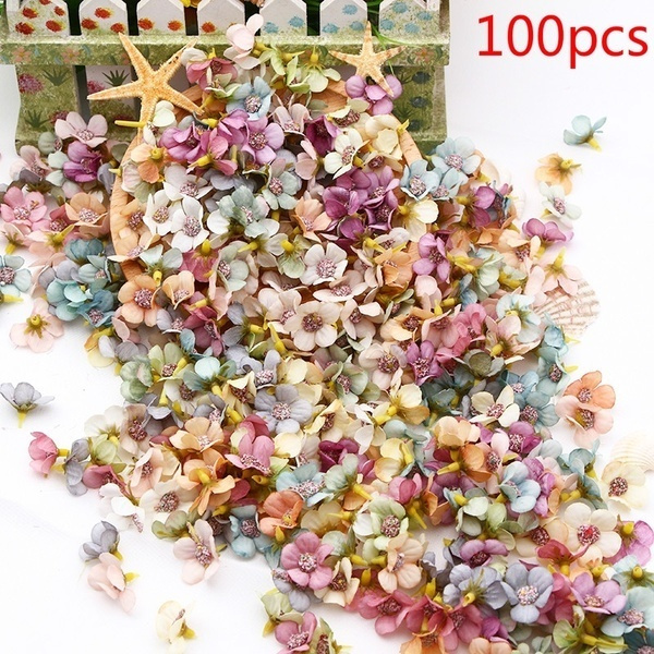 2cm Multicolor Daisy Flower Heads Mini Silk Artificial Flowers for ...