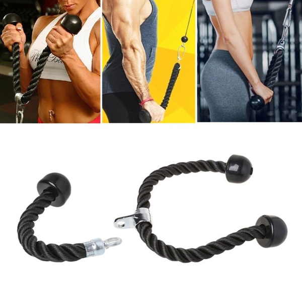 Triceps Gym Cable Push up Pull Down Arm Rope Press Bar Cable