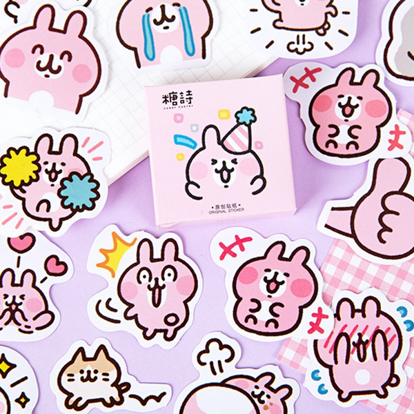Cartoon Sticker Book Kawaii Stickers Scrapbook Supplies Children's