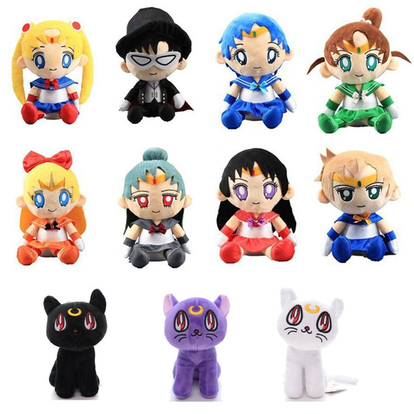 New Anime Cartoon Movies & TV Soldier Sailor Moon Mercury Venus Plush ...