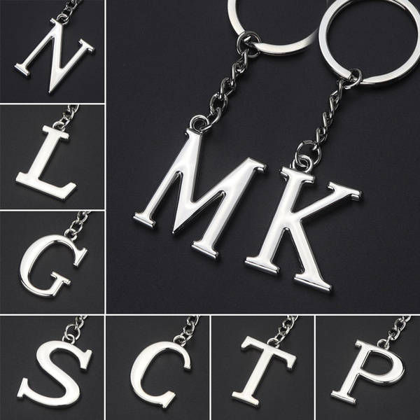 Alphabet Fashion Metal Key Ring Gift 