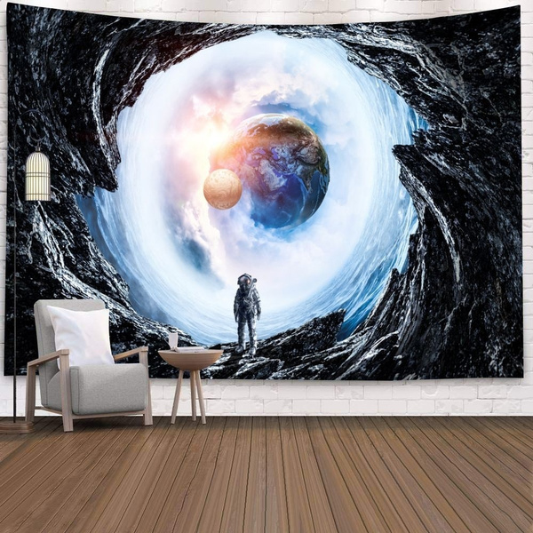 QCWN Spaceman Tapestry,Galaxy Astronaut Tapestry Wall Hanging Star Spaceman Univ 