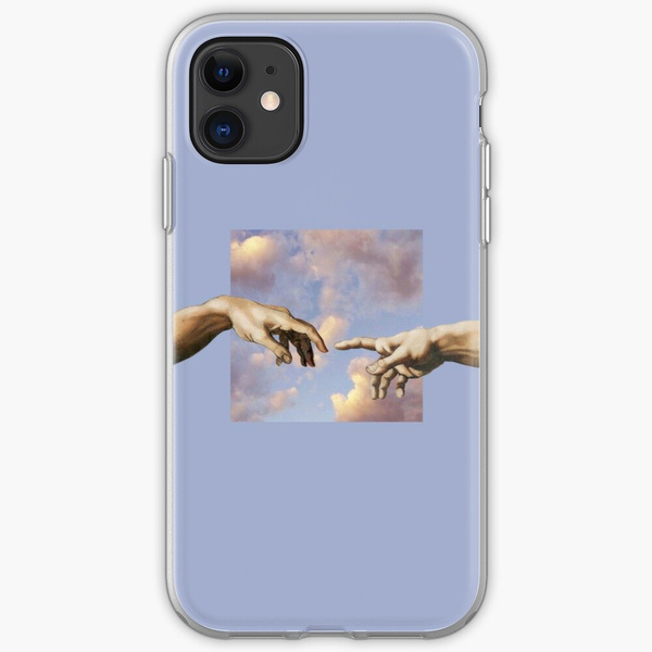 Hands Michelangelo Art Aesthetic Phone Case Purple Painting Iphone Case Cover For Iphone 11 Iphone 6 6 Plus 6s 6s Plus 7 7 Plus 8 8 Plus X Wish