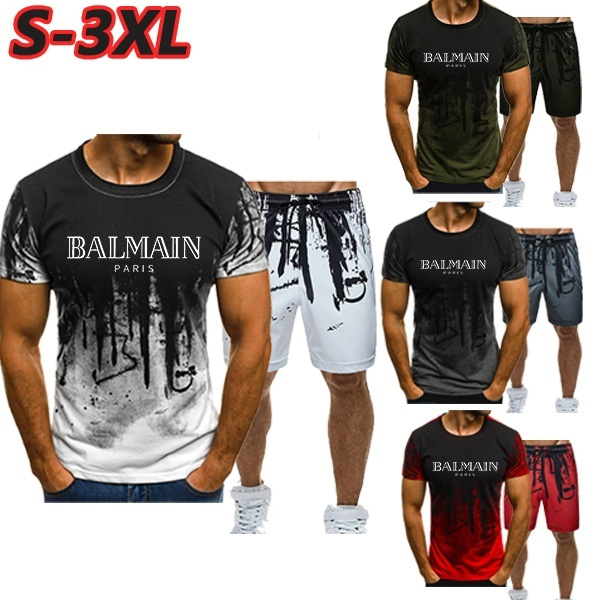 New Fashion Sportsuit and Tee Shirt Set Mens T Shirt Shorts +