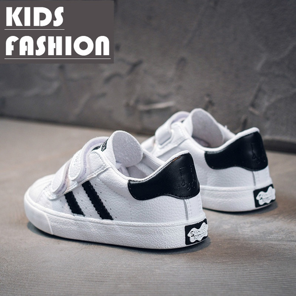 Kids White Fashion Sneakers