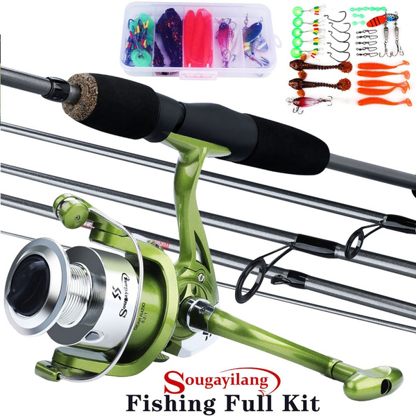 Sougayilang Spinning Fishing Rod Set 5-Piece Portable Spinning