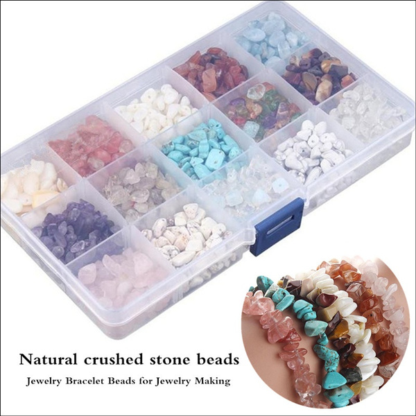 Irregular Chips Stone Beads 1250 PCS , 24 Colors Crystal Jewelry DIY Creating  Kit, Gemstone Beads Kit for Making Necklace Bracelet Earring in USA 