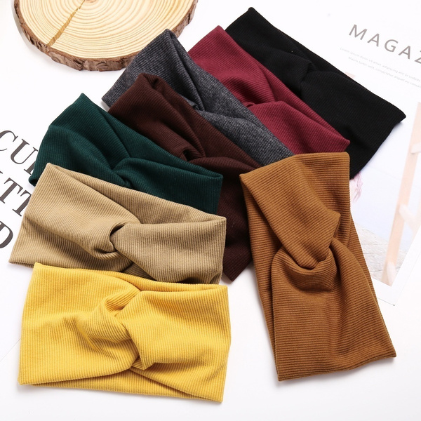 Simple Knit Crossed Headbands Yoga Movement Men And Women Fashion Sweat Absorbent Headscarves Instagram Face Wash Hair Accessories Wish