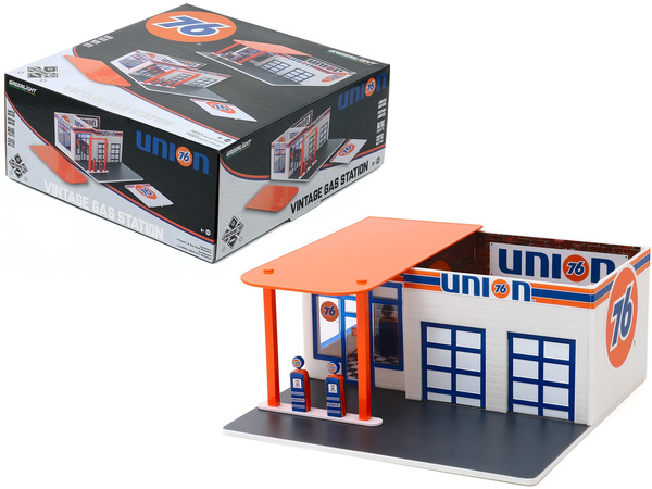 グリーンライト　76　ユニオン　ガレージ　リフト　1/64 Vintage Service Gas Station 