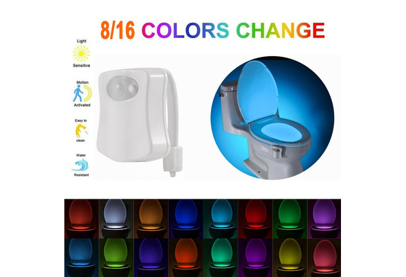 NEW PIR Motion Sensor Toilet Seat Night Light 8 16Colors Waterproof  Backlight For Toilet Bowl LED Luminaria Lamp WC Toilet Light