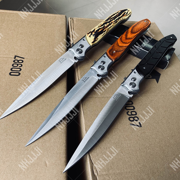 Extra Large 12'' Military Tactical Spring Assisted Hunting Folding Open Pocket  Knife Fishing Knife