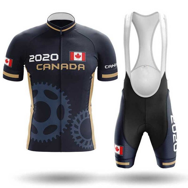 Pro Team CANADA Cycling Jersey 2022 Shorts Bicycle Clothing Men Set