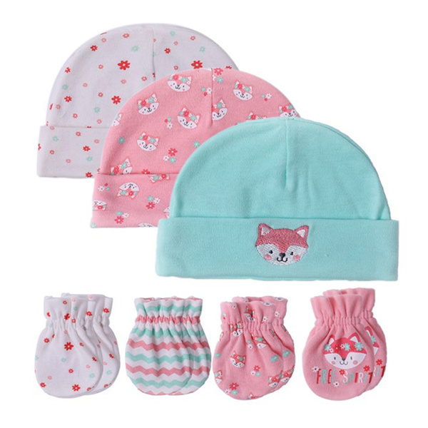 newborn hat and mittens