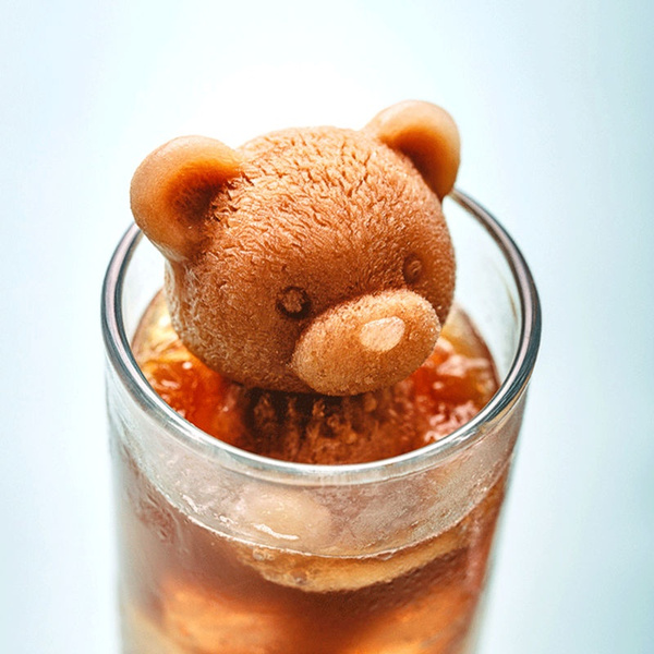 Ice Mold Coffee Silicone Ice Bear Ornament Baking DIY Bear Mold Summer  Beverage 3D Decoration Kitchen Ice Tool - AliExpress