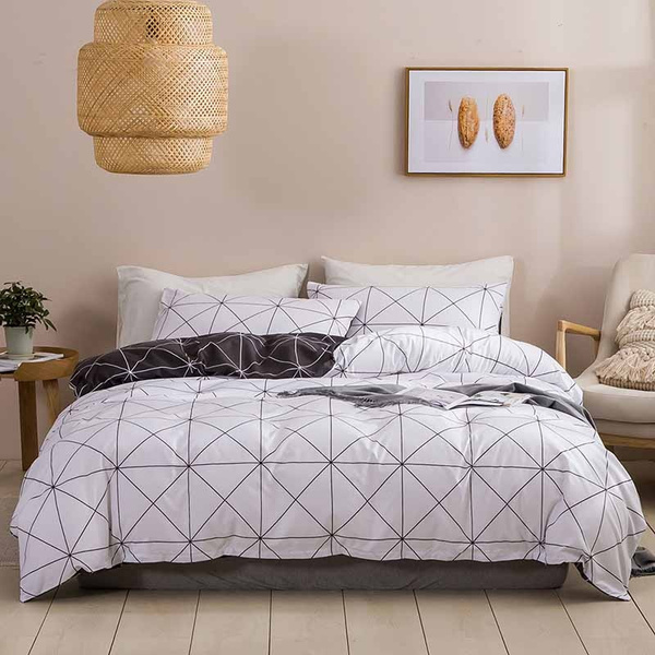 geometric print duvet set