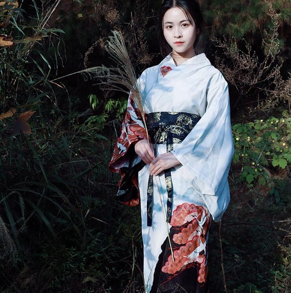 Frente al mar Posada viernes Traditional Japanese Yukata Kimono With Obi Retro Printed Improved Kimono  Literary Style Womens Kimono Dress | Wish