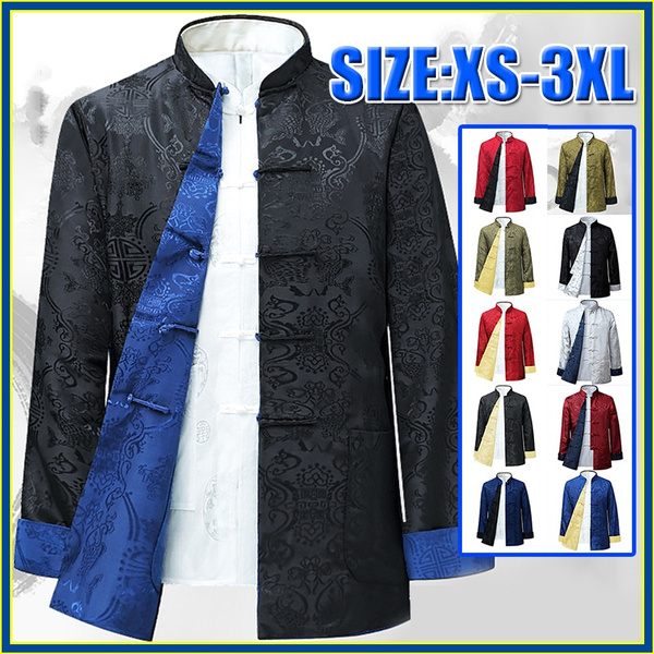 USTZFTBCL Spring Mens Chinese Style Long Windbreaker Jacket Men Streetwear  Clothes Men Chinese Mandarin Trench Coat black S at Amazon Men's Clothing  store