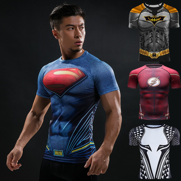 Super Hero Costumes, Sports Gym Compression Shirts