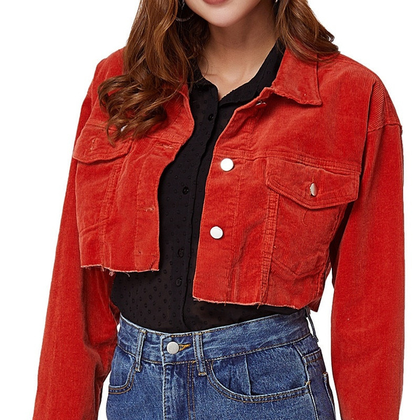 Buy Manik Trading Full Sleeve Solid Women's Denim Jacket (Large, Maroon)  Online In India At Discounted Prices