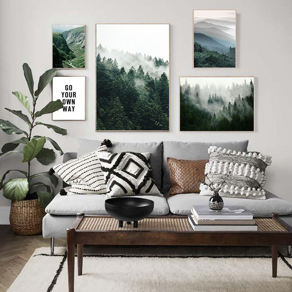 Landscape Motivational Quotes Canvas Art Poster Print Nordic Style Home Decor 