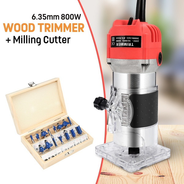 Details about   Wood Electric Trimmer 800W 30000rpm Milling Engraving Slotting Machine Hand Kit 