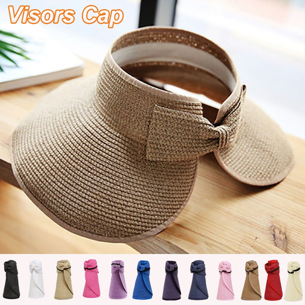 Women Spring Visors Cap Foldable Wide Large Brim Sun Hat Beach Hats for Women Straw Hat Women Spring Visors Cap Foldable Wide Large Brim Sun Hat Beach Hats for Women Straw Hat
