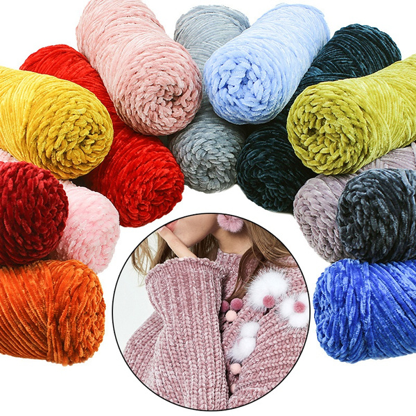 Chenille Gold Velvet Yarn Hand Woven Yarn Hand-knitted Crochet Thread Scarf Line 