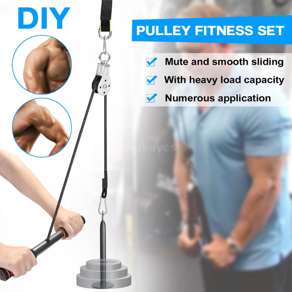 Fitness Diy Pulley Cable Machine Attachment System Lifting Arm Hand Strength Training Leg Tendon Stretching Equipment Wish