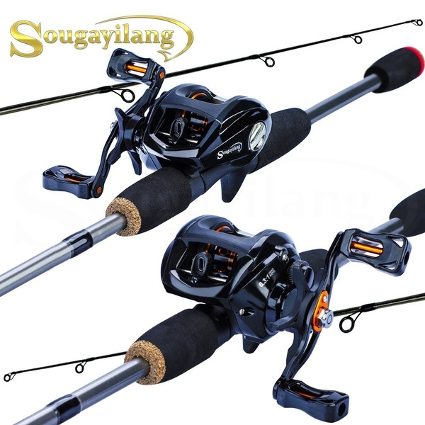 SOUGAYILANG Fishing Rod Rell Combo 170CM/5.5FT 5 Sections Casting