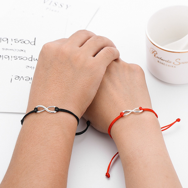 Adjustable red string bracelet - infinity & double knots ♾️ - YouTube